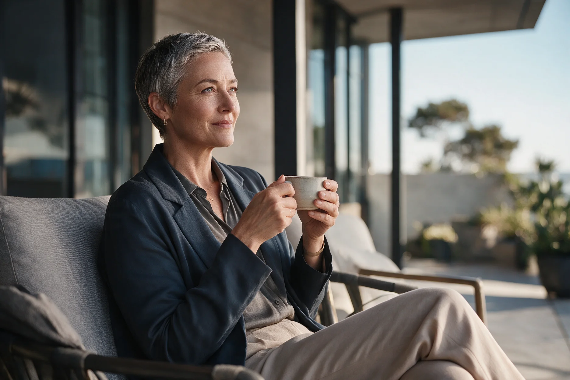 A woman receiving personalized care at a different stage of life.